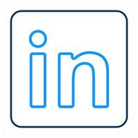 linkdin and social icon concept vector