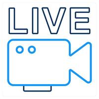 live and live icon concept vector