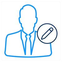 edit profile and user icon concept vector