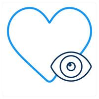 Vision and like icon concept vector