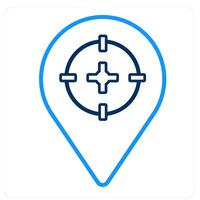 Target Location and map point icon concept vector