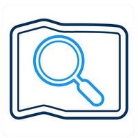 Search Map and page icon conceptm vector
