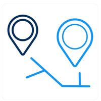 Location and map icon concept vector