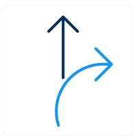 Path and arrow icon concept vector