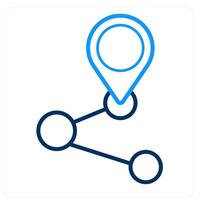 Share Location and map icon concept vector