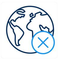 Global and earth icon concept vector