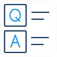 Questionnaire and education icon concept vector