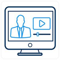 Online Classes and education icon concept vector