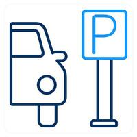 Parking and car icon concept vector