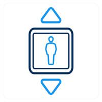 Elevator and man icon concept vector