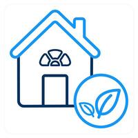 Eco House and eco icon concept vector
