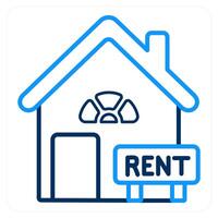 House For Rent and house icon concept vector