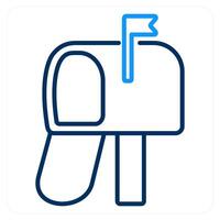 Mail Box and communication us icon concept vector