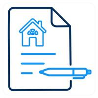 contract and job contract icon concept vector
