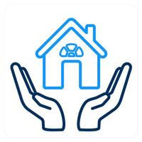 Home Insurance and home icon concept vector