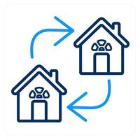 Relocation and move icon concept vector