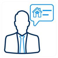 Property Advisor and property icon concept vector