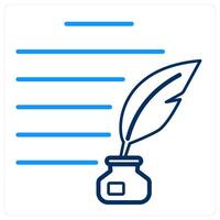 Authorship and ink icon concept vector
