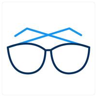 Spectacles and eye icon concept vector