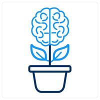 Brain and career icon concept vector