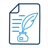 Authorship and ink icon concept vector
