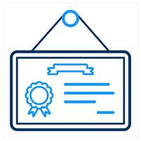 Certificate and document icon concept vector