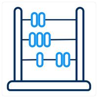 Abacus and maths icon concept vector