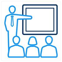 Class and teacher icon concept vector