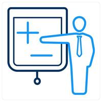 Lecture and learn icon concept vector