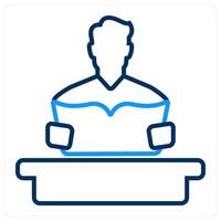 Study and learning icon concept vector