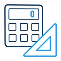 Calculator and math icon concept vector