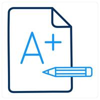 Result and good grade icon concept vector