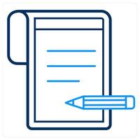 Write and note icon concept vector
