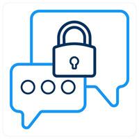 Encrypted Message and messaging icon concept vector