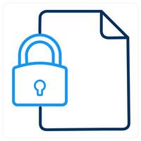 File Protection and file icon concept vector