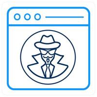 Spy and privacy icon concept vector