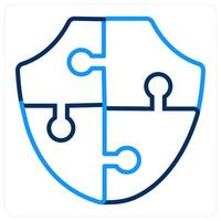 Strategy and protection icon concept vector