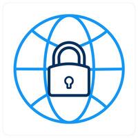 Secured Web and shield icon concept vector