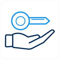 Access Key and keychain icon concept vector
