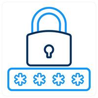 Login and outline icon concept vector