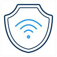 Secured Wifi and network icon concept vector