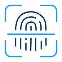 Fingerprint Scan and safety icon concept vector