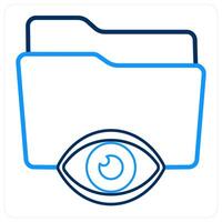 Private folder and file icon concept vector