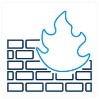 Firewall and secure icon concept vector