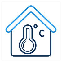 House Temperature And Home Icon Concept vector