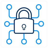 Data Lock and security icon concept vector