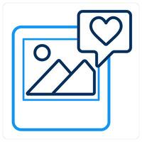 romantic picture and gallery icon concept vector