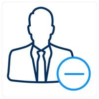unfriend and delete icon concept vector