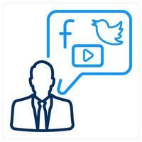 social media user account icon concept vector