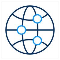 network connection and link icon concept vector